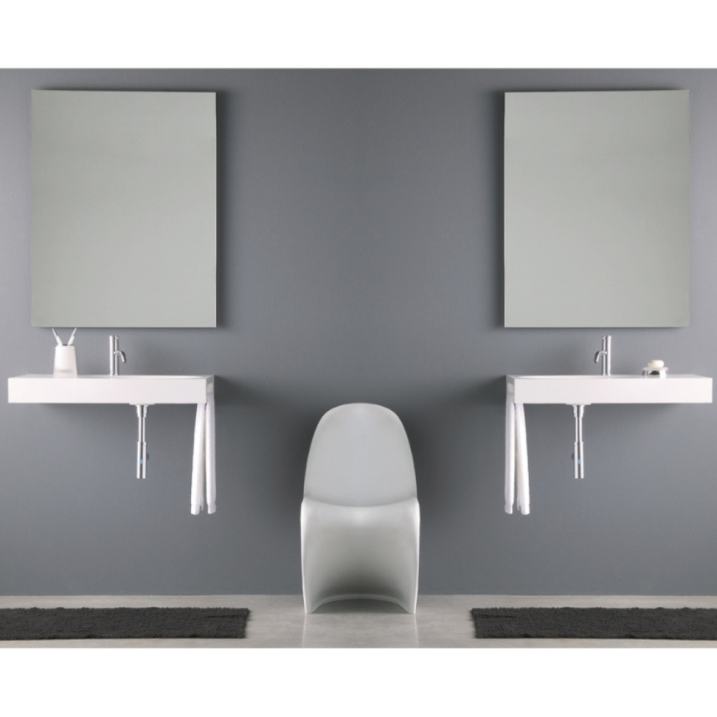 Product Lifestyle image of two Origins Living Slim Square Mirrors