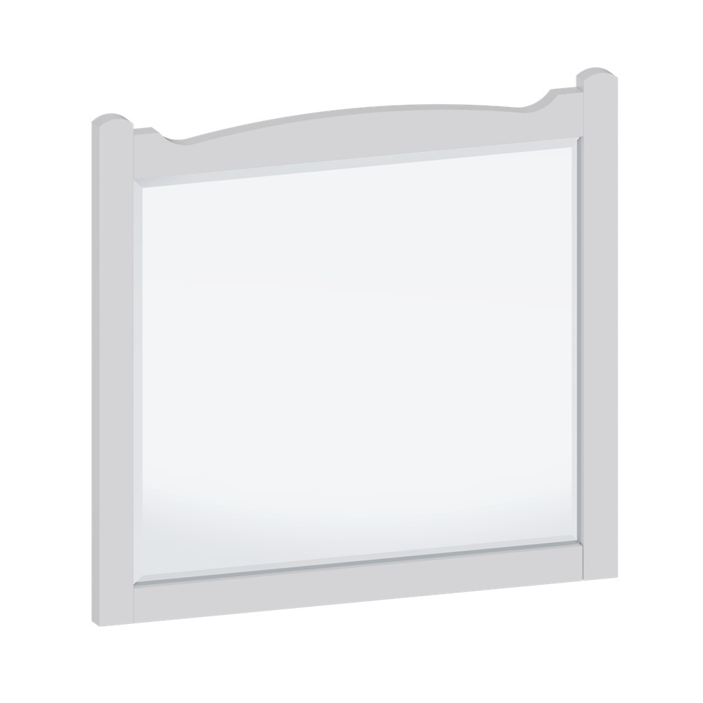 Product cut out image of Burlington Guild Varley White 600mm x 570mm Bathroom Mirror GU6057VW