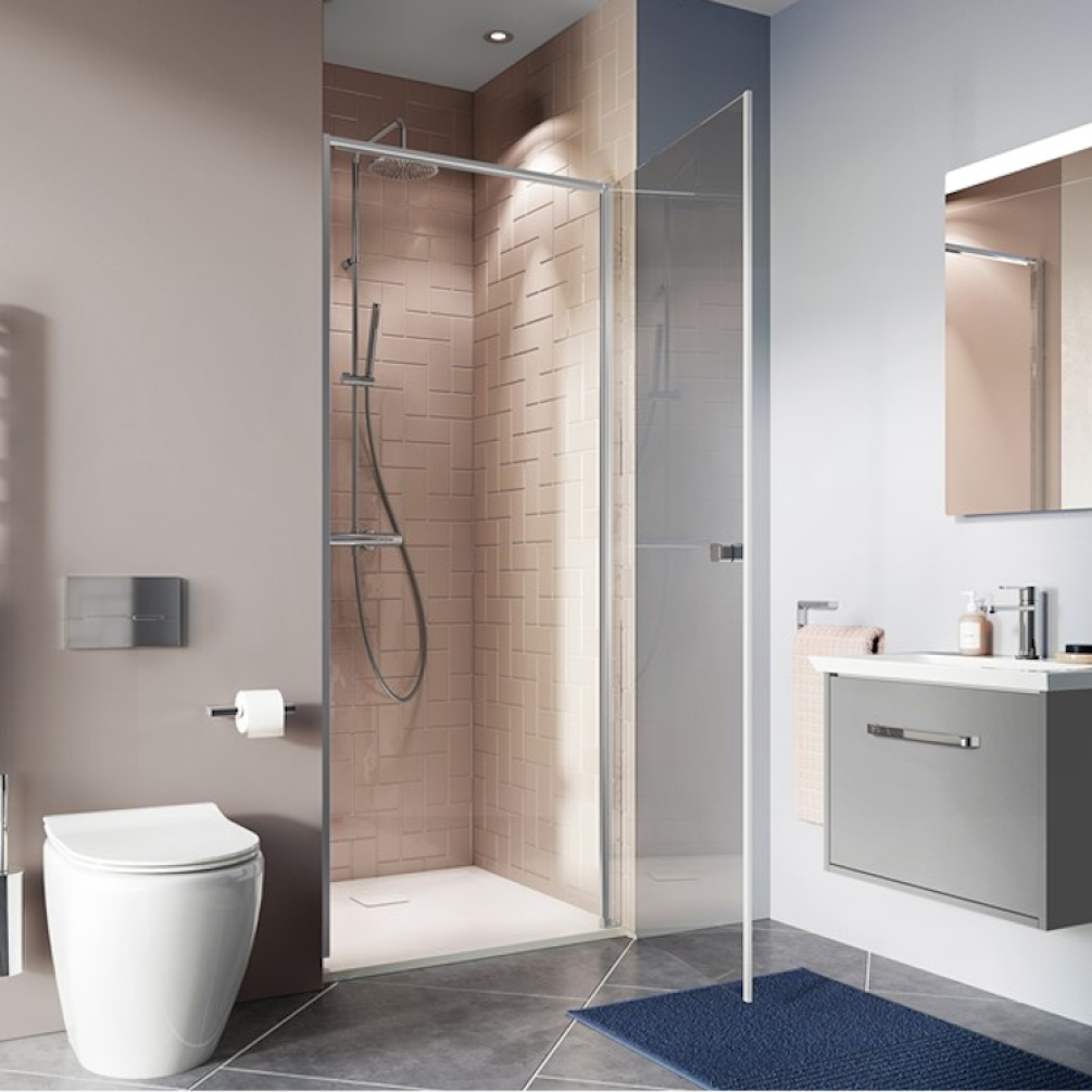Photo of Crosswater Clear 6 Hinged Shower Door in Recess