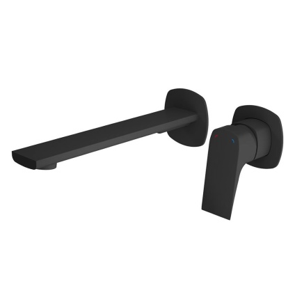Vado Cameo Levered Matt Black Wall Mounted Basin Mixer