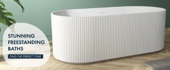 image of an fluted freestanding bath showing freestanding baths category