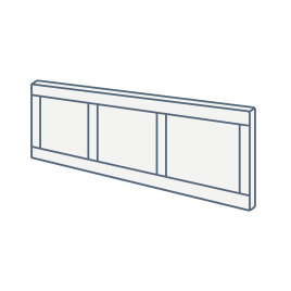 iconography image of a bath/bathtub side/front panel