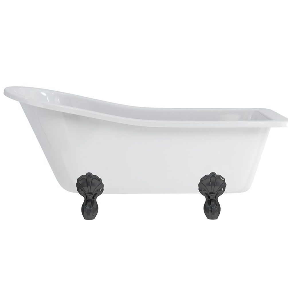 Burlington Harewood Freestanding Bath With Black Claw Feet