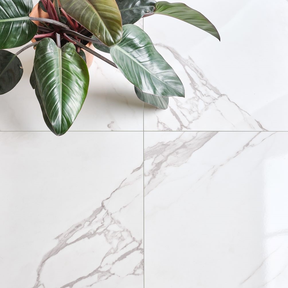 Lifestyle image of Kensington Porcelain Gloss 600mm x 600mm tile