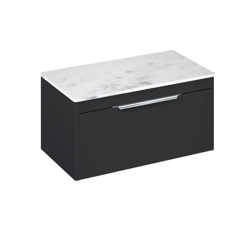 Photo of Britton Bathrooms Shoreditch 850mm Matt Grey Single Drawer Unit & Worktop