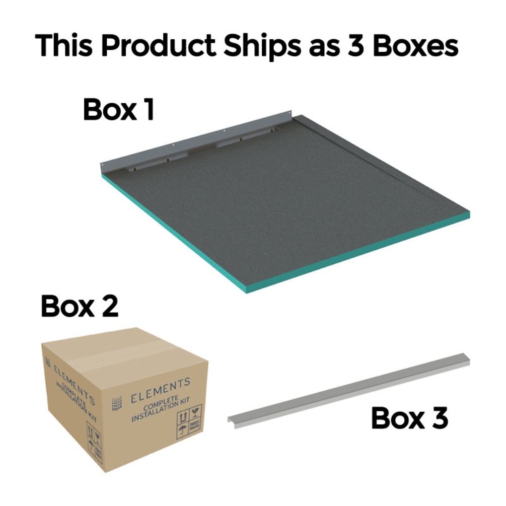 Cut out product image of the Abacus Elements 1200mm x 950mm Infinity Wetroom Former Kit