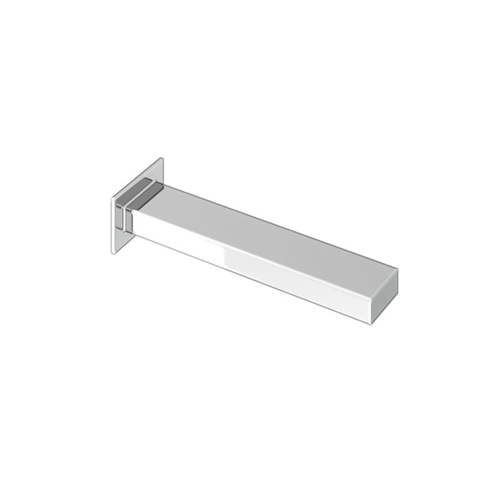 Product Cut out image of the Abacus Plan Chrome Wall Mounted Bath Spout