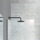 product lifestyle image of jtp vos 250mm black shower head