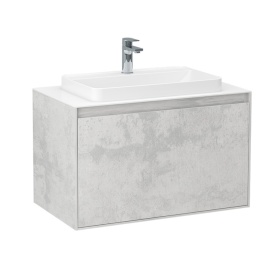 Imex Arco Natural Stone 800mm Wall Mounted Single Drawer Cabinet Cut Out