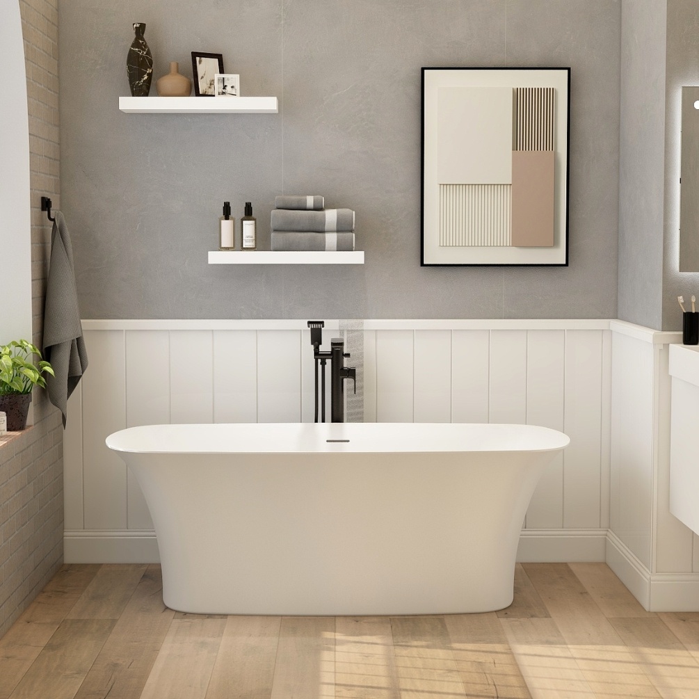 Imex Blade White 1700mm Freestanding Bath Lifestyle 1