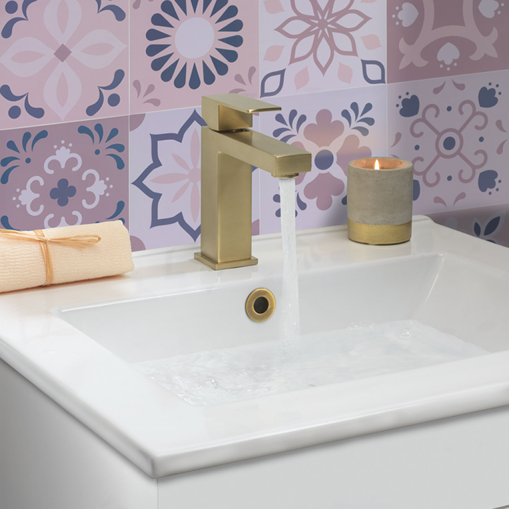 Lifestyle Photo of Crosswater Verge Brushed Brass Mono Basin Mixer