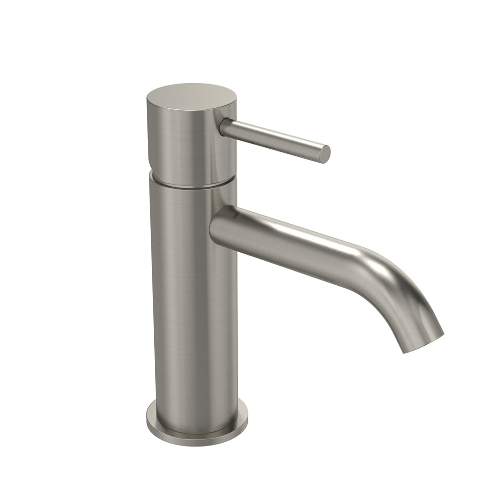 Tavistock Cohort Lever Stainless Steel Mono Basin Mixer Tap With Click Waste