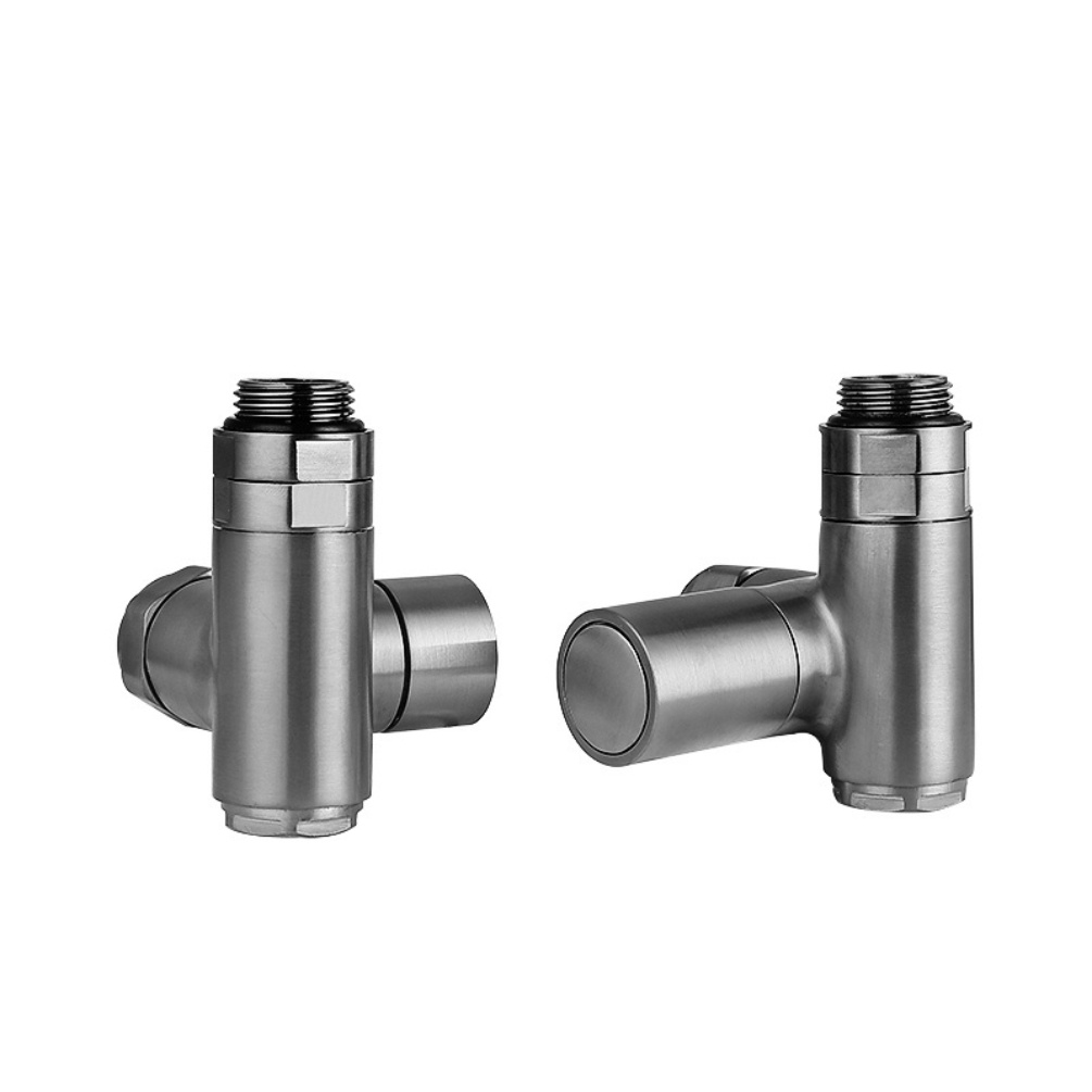 JTP Brushed Black Dual Fuel Radiator Valves Cut Out