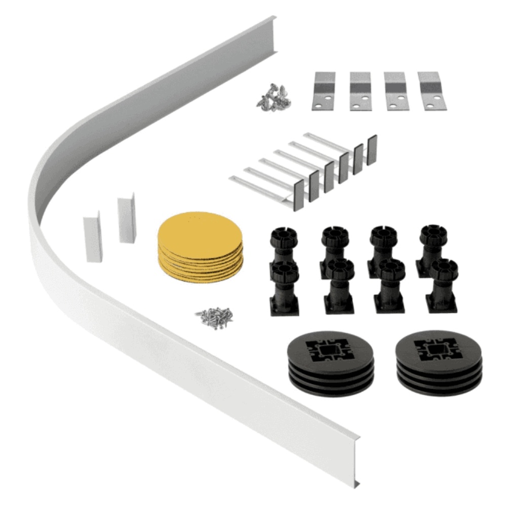 Eastbrook Volente Quadrant Over 1200mm Leg Set & Panel Kit Cut Out