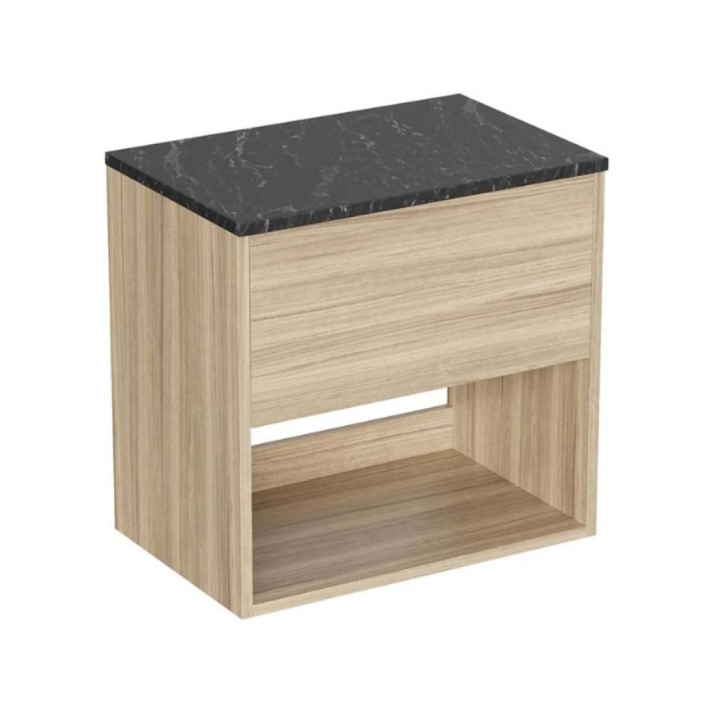 Britton Hackney Cherry Wood 600mm Wall Hung Vanity Unit & Worktop