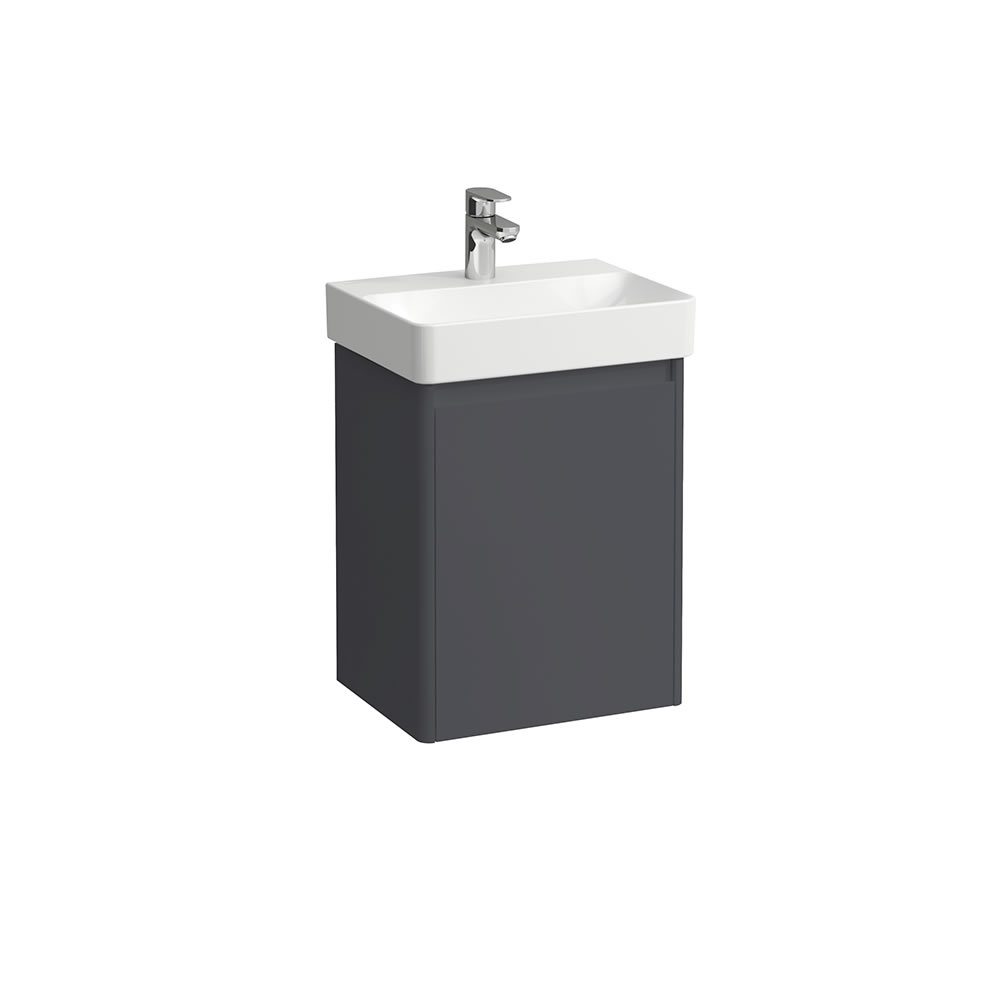 Cutout image of Laufen Base 2.0 Black 450mm Wall-Hung Vanity Unit & Basin