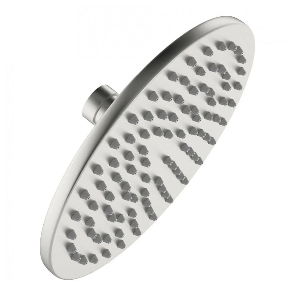 Cutout image of Crosswater MPRO Brushed Nickel 200mm Round Shower Head