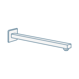 iconography image of a straight shower arm