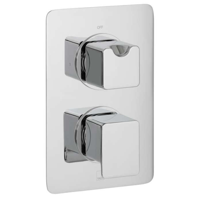 Cutout image of Vado Phase 1 Outlet, 2 Handle Thermostatic Valve.