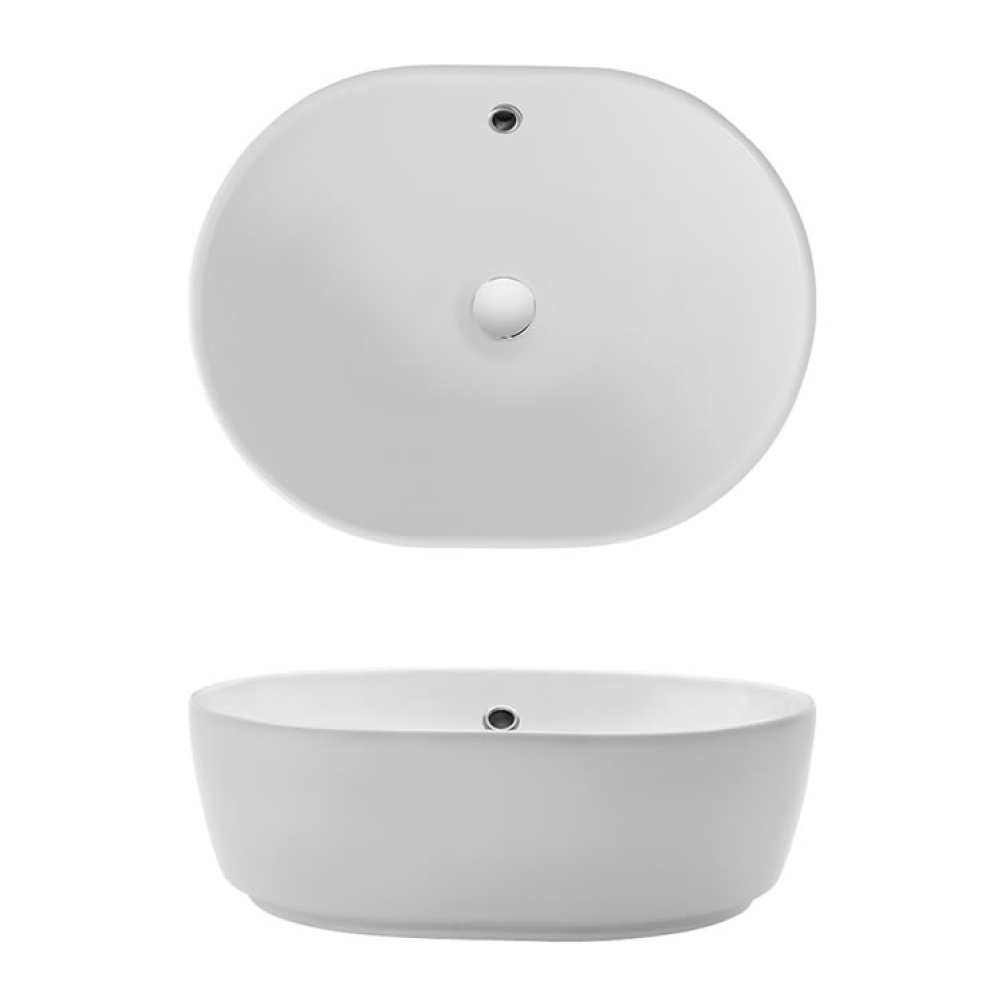Photo of Crosswater Bauhaus Pearl Countertop Basin with Overflow Cutout
