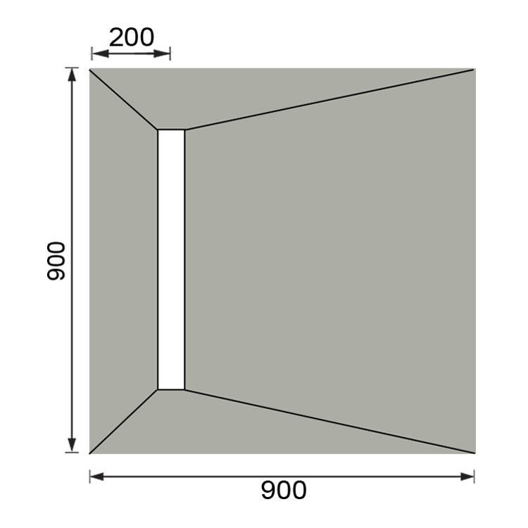 Abacus Elements 900 x 900mm Level Access 30mm Wetroom Tray Wetrooms