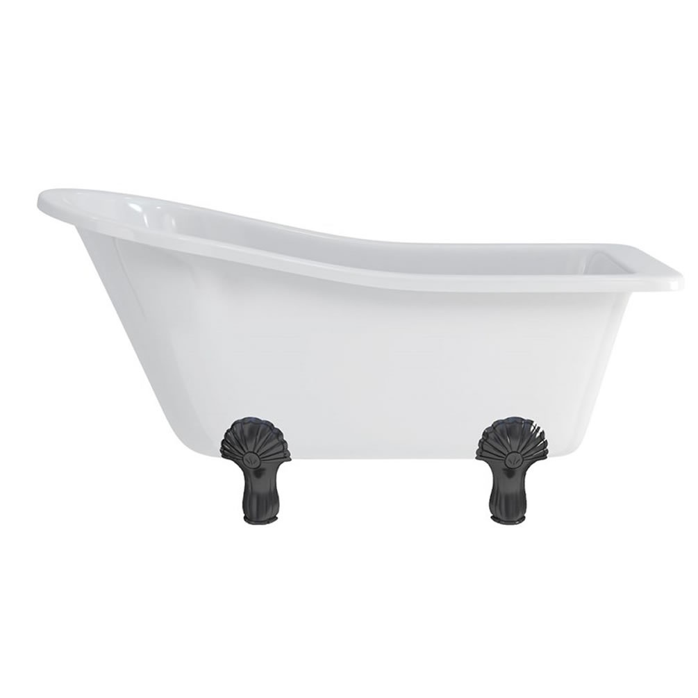 Burlington Buckingham Freestanding Bath With Black Classic Feet