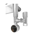 Product cut out image of the Radox 400 Watt White Thermostatic Hybrid Heating Kit