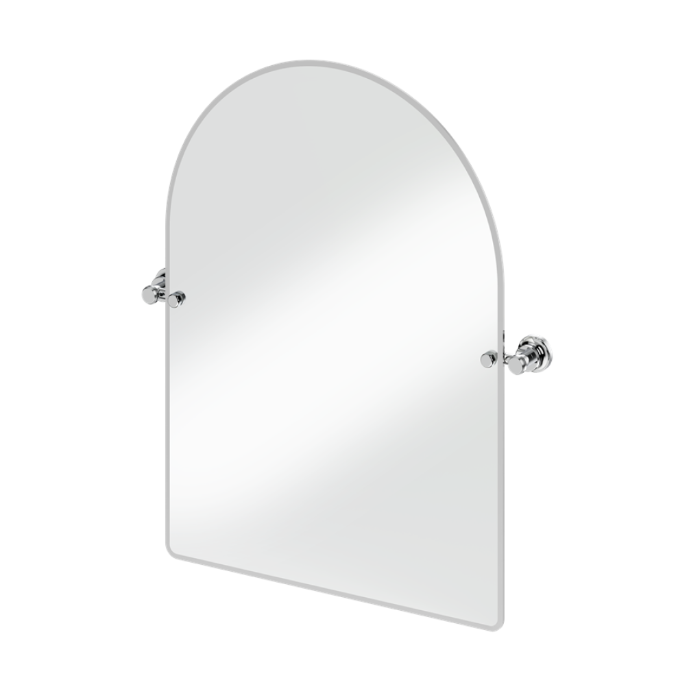 Burlington Chrome 550mm Arch Mirror With 1909 Fixings