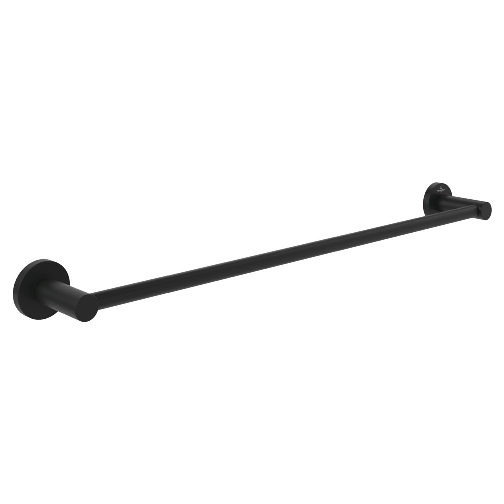 Cutout image of Villeroy & Boch Elements Tender Matt Black 654mm Towel Rail