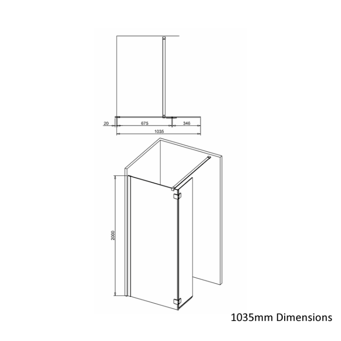 Crosswater Infinity 8 WalkIn & Deflector Panel Sanctuary Bathrooms