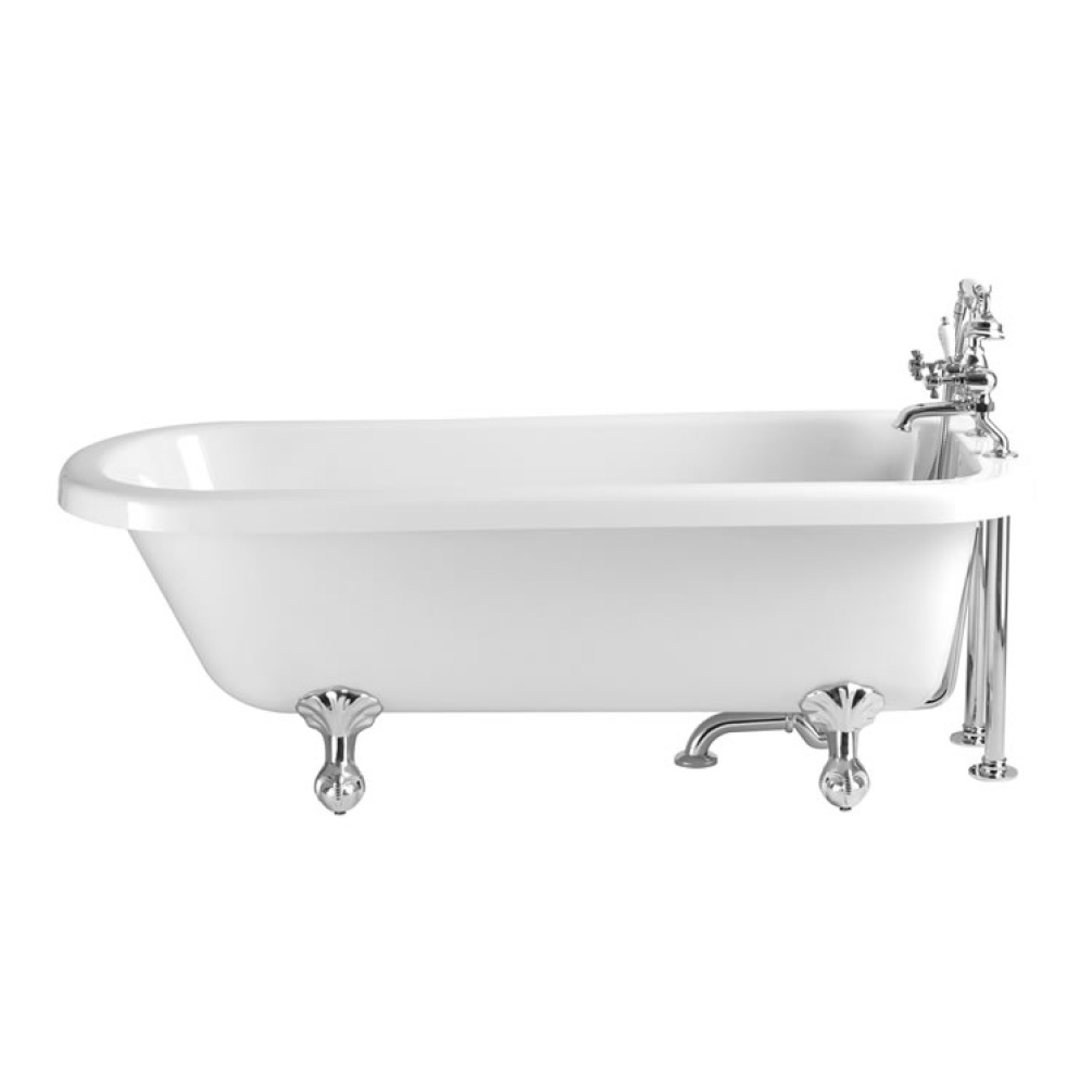 Heritage Perth 1650mm Freestanding Acrylic Single Ended Roll Top Bath