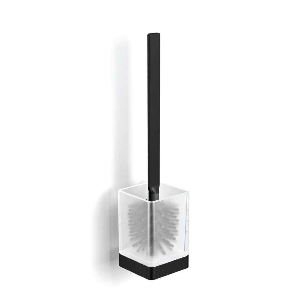 Product Cut out image of the HIB Atto Matt Black Wall Mounted Toilet Brush