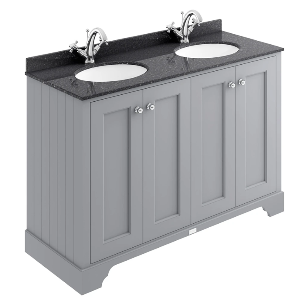 Photo of Bayswater Plummett Grey 1200mm 4 Door Vanity Unit & Worktop