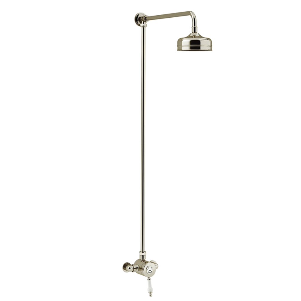 Photo of Heritage Glastonbury Vintage Gold Exposed Shower with Fixed Riser Kit