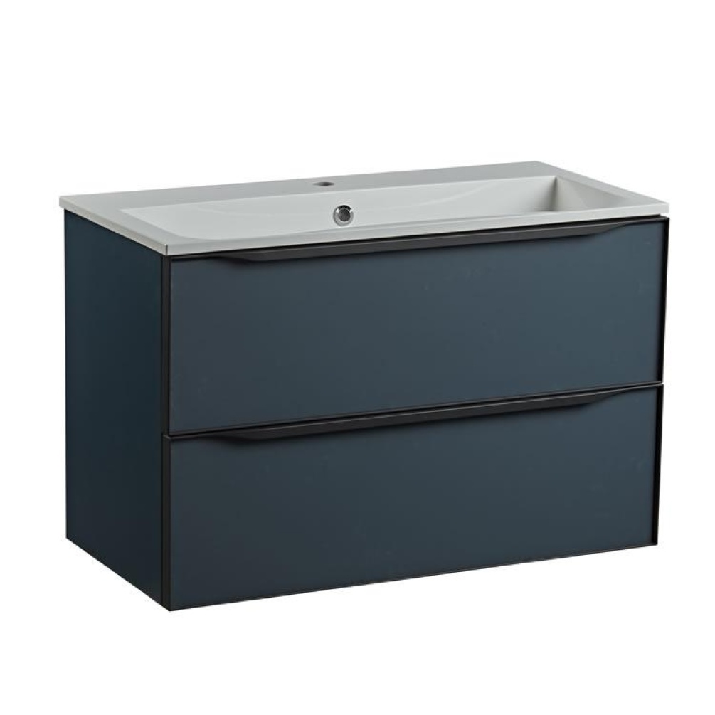 Roper Rhodes Frame 800mm Derwent Blue Wall Mounted Vanity Unit & Basin