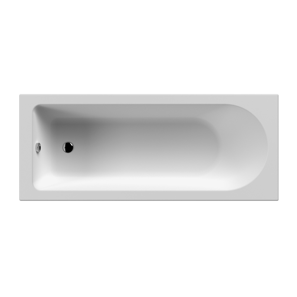 Product cut out image of BC Designs Solid Blue Round Single Ended Straight Shower Bath