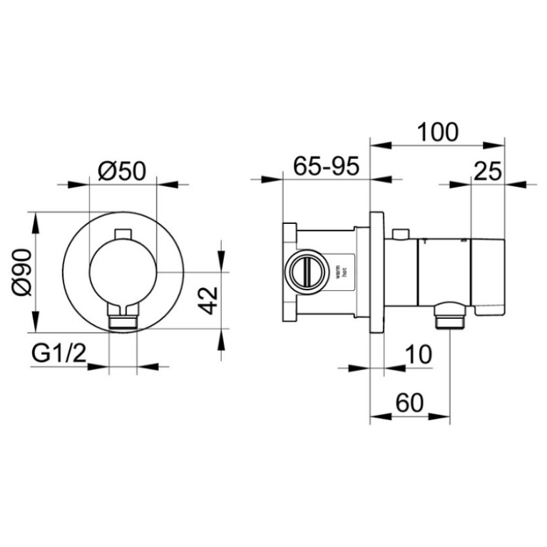 Keuco IXMO Chrome Round Slide Rail Set Sanctuary Bathroom