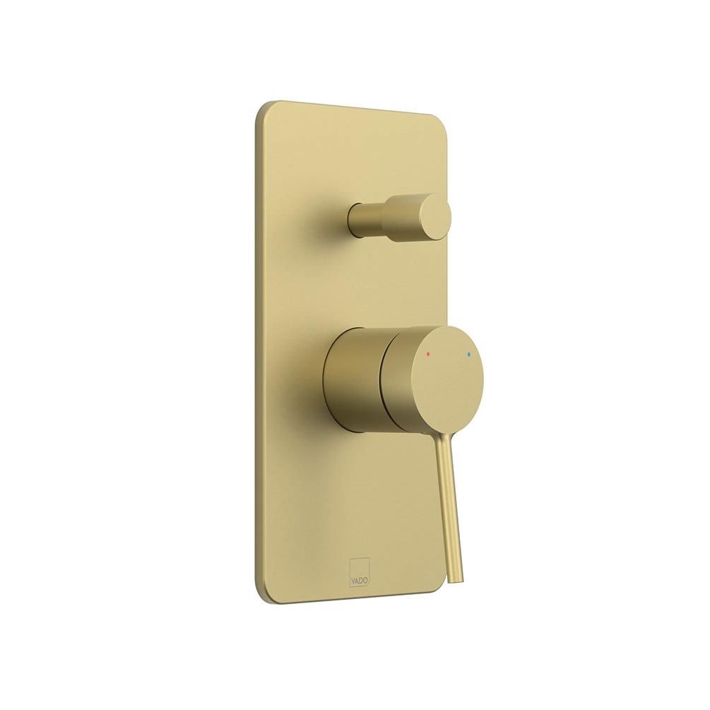 Vado Safari Satin Brass 2 Outlet Manual Shower Valve With Diverter