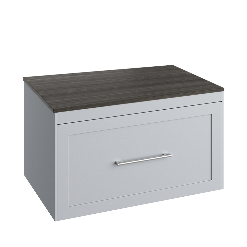 Abacus Concept Sit On Shaker Stone Grey 800mm Vanity Unit - Lava Countertop