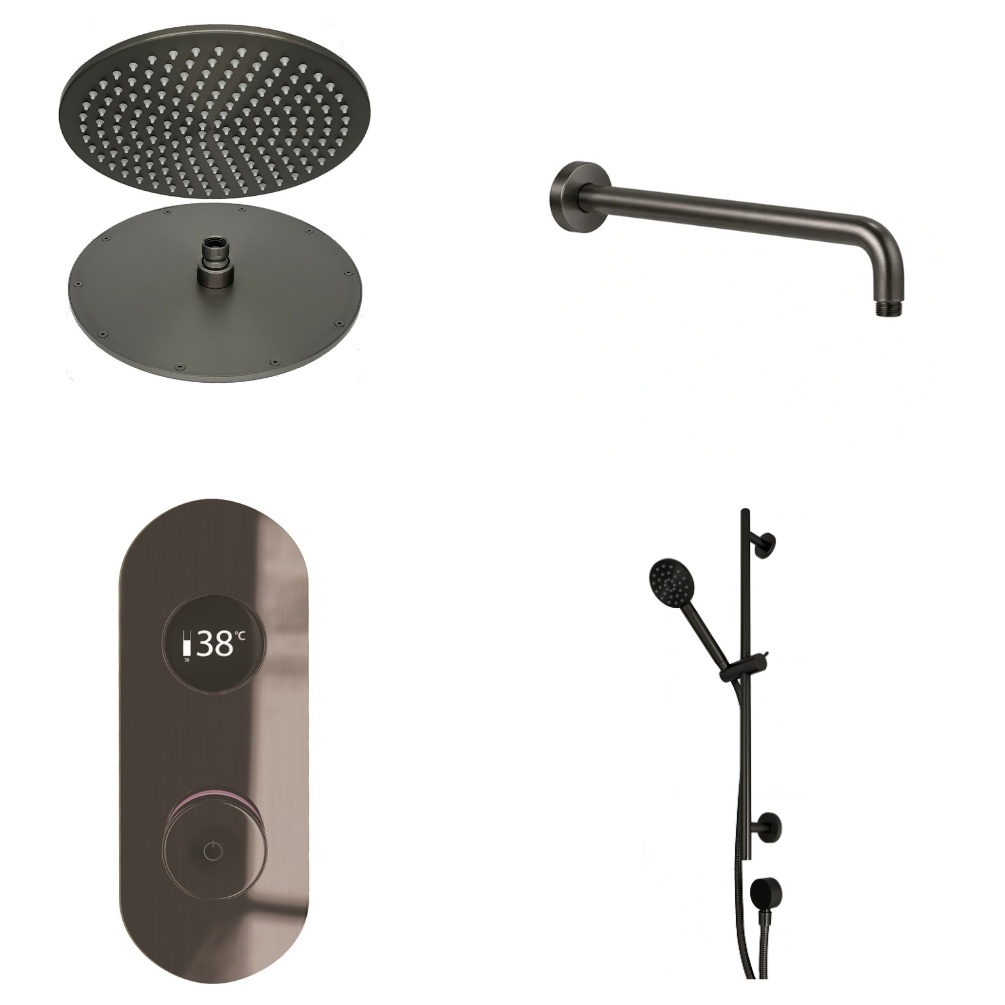 Ted Togo Gunmetal Oval Valve wall Arm Cut Out