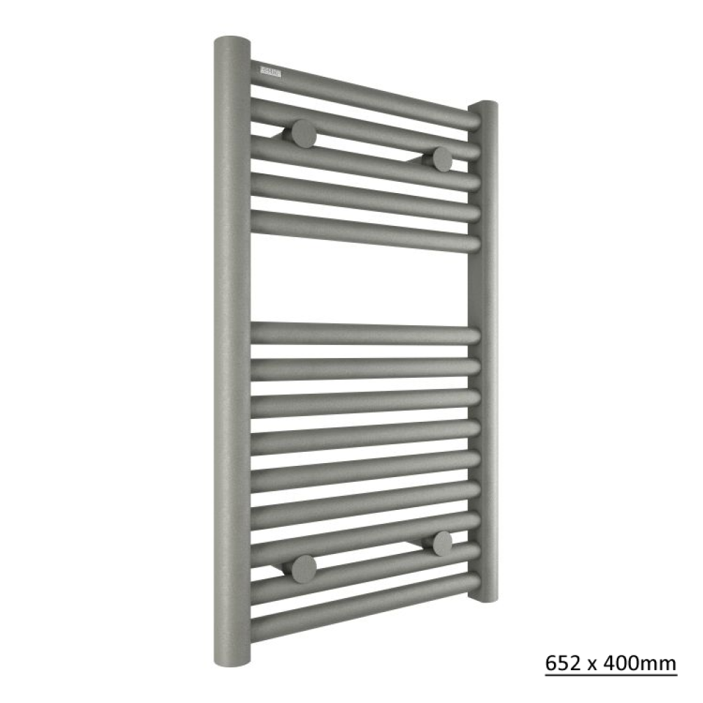 Photo of Tissino Hugo2 Lusso Grey Heated Towel Rail 652 x 400mm Cutout