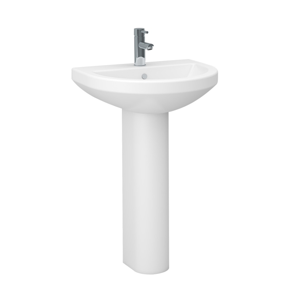 Imex Ivo 550mm 1 tap hole Pedestal Basin Cut Out