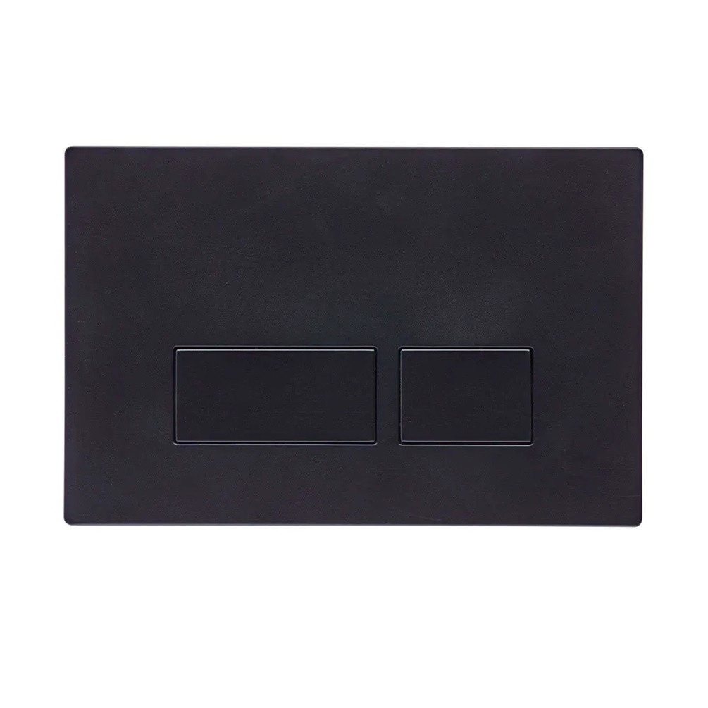 Product cut out image of Tavistock Square Black Dual Flush Plate