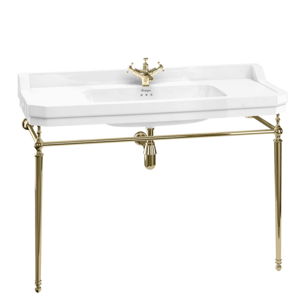 Product Cut out image of the Burlington Edwardian 1200mm Basin & Gold Washstand