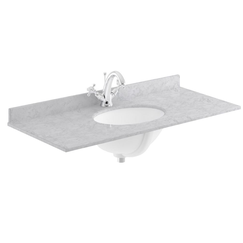 Product cut out photo of Bayswater 1000mm 1 Tap Hole Grey Marble Countertop BAYC247