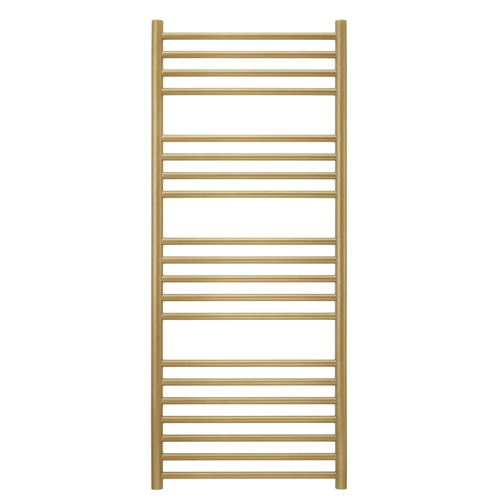 Cut out image of the The Sussex Range by JIS Ashdown Light Brushed Brass Heated Towel Rail