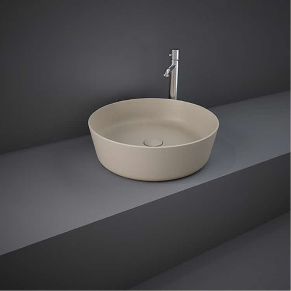 Photo Of RAK Feeling Matt Cappuccino 420mm Round Countertop Basin