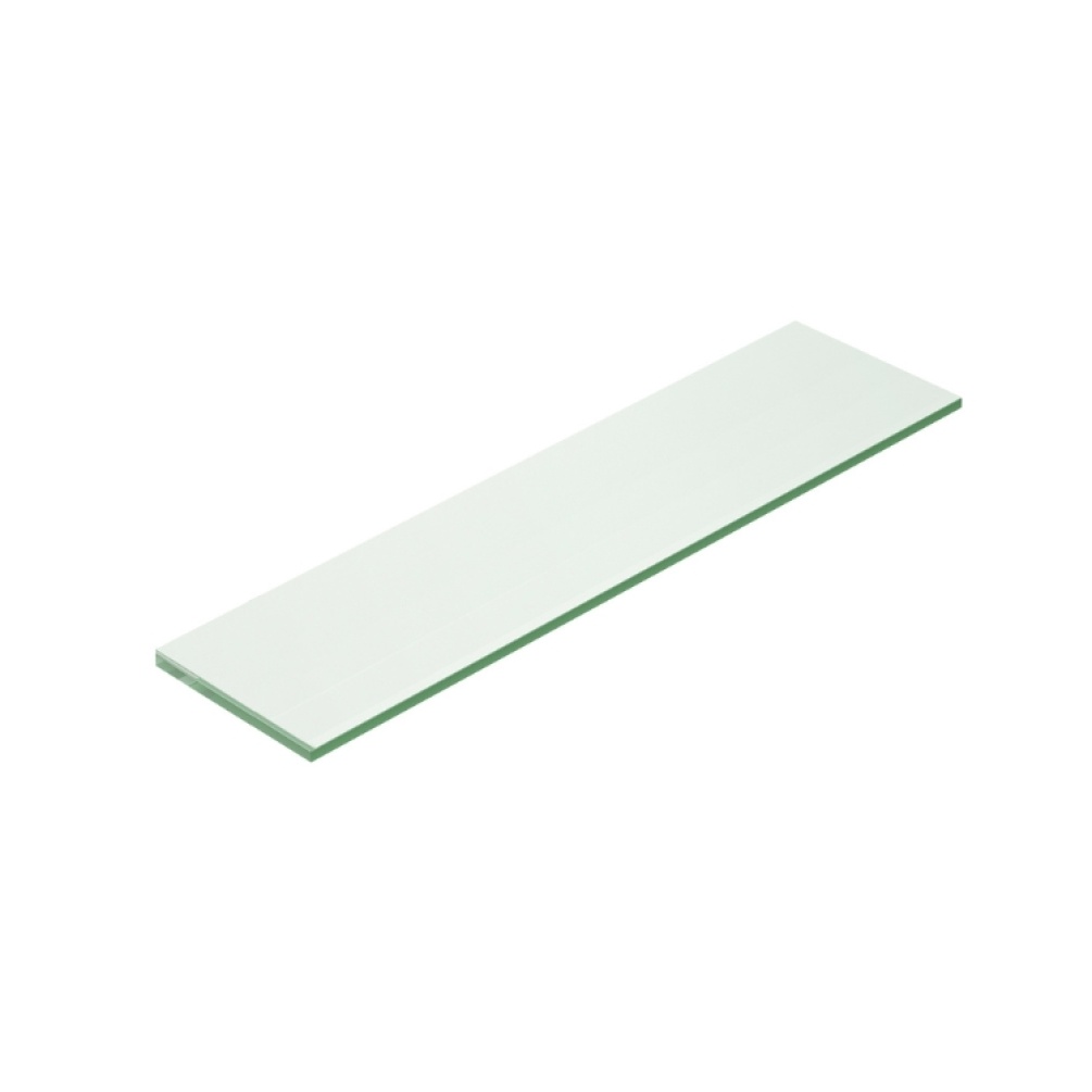 Product Cut out image of the Origins Living Pier 500mm Clear Glass Shelf