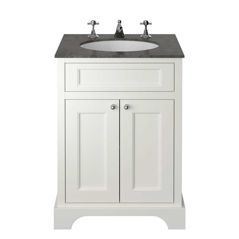 Heritage Wilton 600mm Chantilly Freestanding Vanity Unit & Worktop