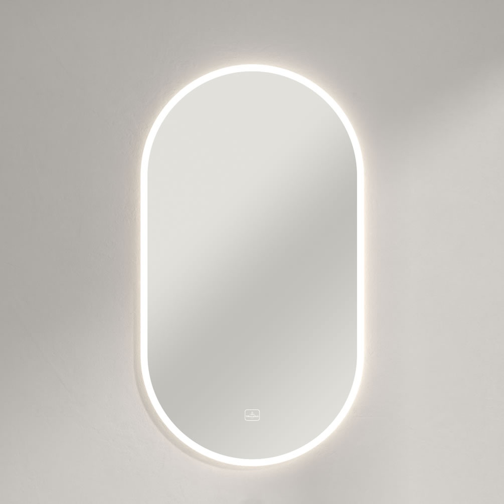 Lifestyle image of Villeroy & Boch More to See Lite+ 500 x 900mm LED Mirror